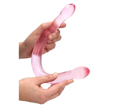 Cienkie podwójne dildo do sexu lesbijskiego 42 cm